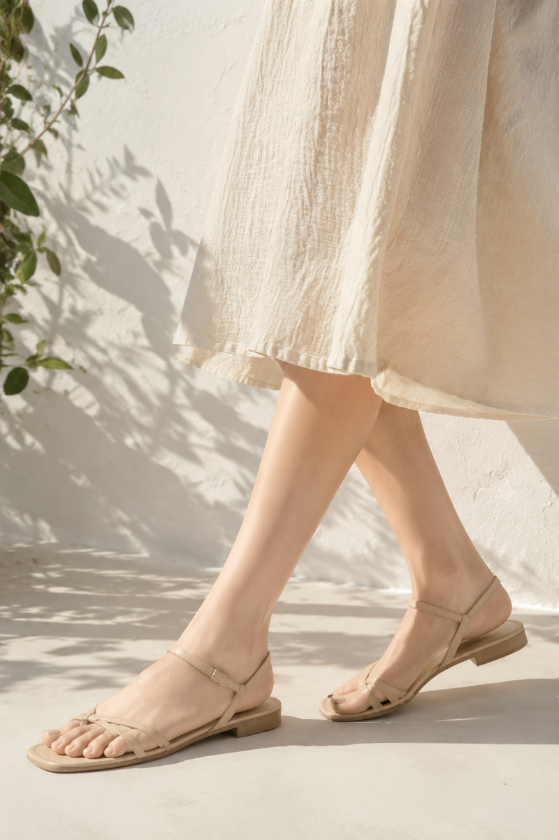 INSMIA Sandals - strappy flat sandals editorial