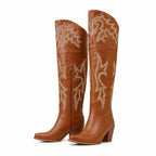 Rich Brown Varigotti Embroidered Sheepskin Boots