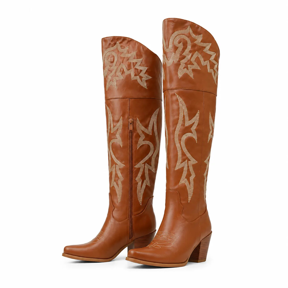 Rich Brown Varigotti Embroidered Sheepskin Boots