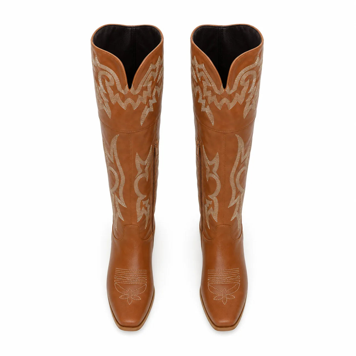 Rich Brown Varigotti Embroidered Sheepskin Boots top view