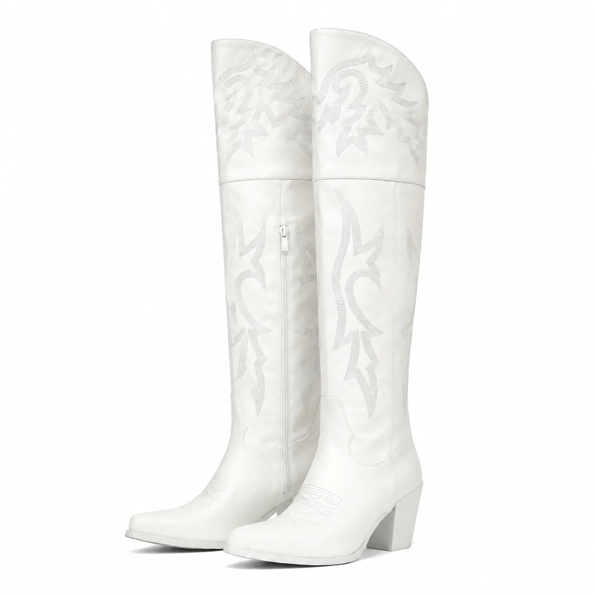 Cream Ivory Varigotti Embroidered Sheepskin Boots