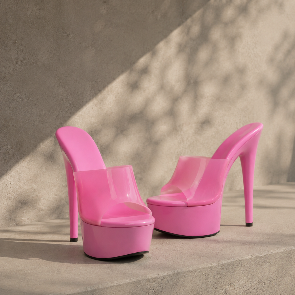Dusty Rose Women's Open-Toe Microfiber Toe-Strap Heeled Sandals styled scene