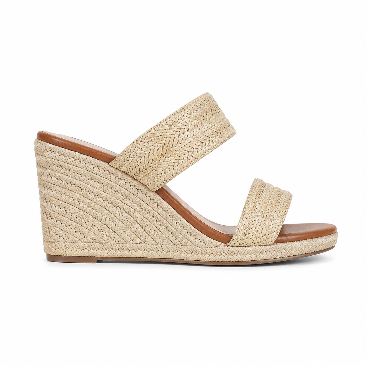 Naturalraffia Women's Open-Toe Wedge Jute Multi-Strap Sandals side view