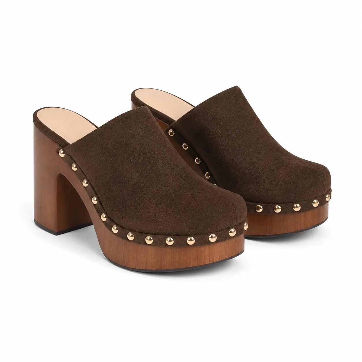 Rich Brown Paros Leather Slip-On Mules
