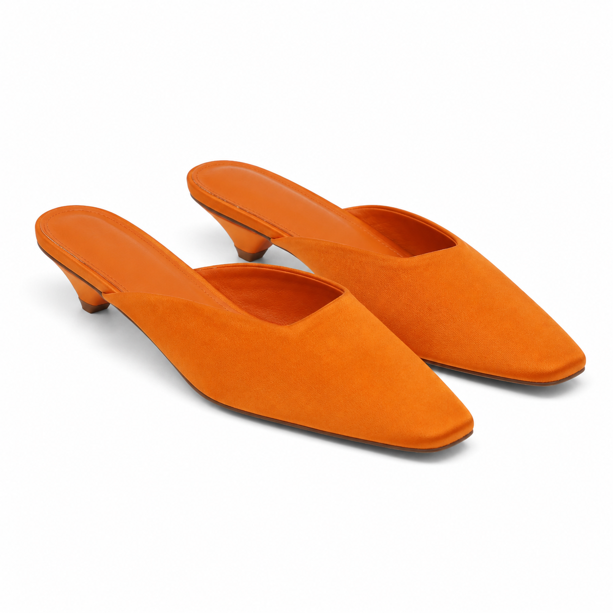 Soft Coral Women's Snip-Toe Microfiber Slip-On Flat Mule Sandals