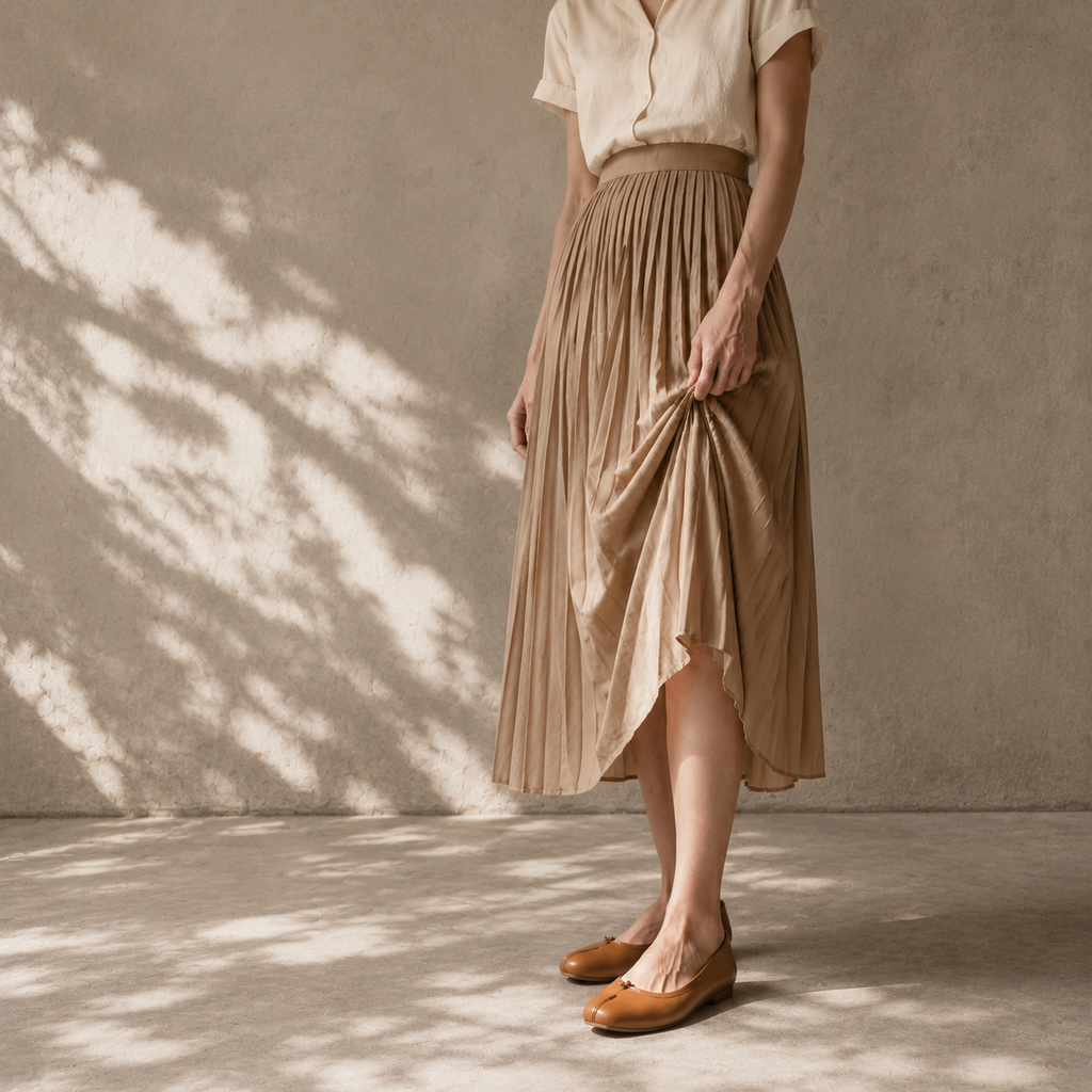 Butter Yellow Women's Round-Toe Faux Leather Slip-On Flat Mules lifestyle scene
