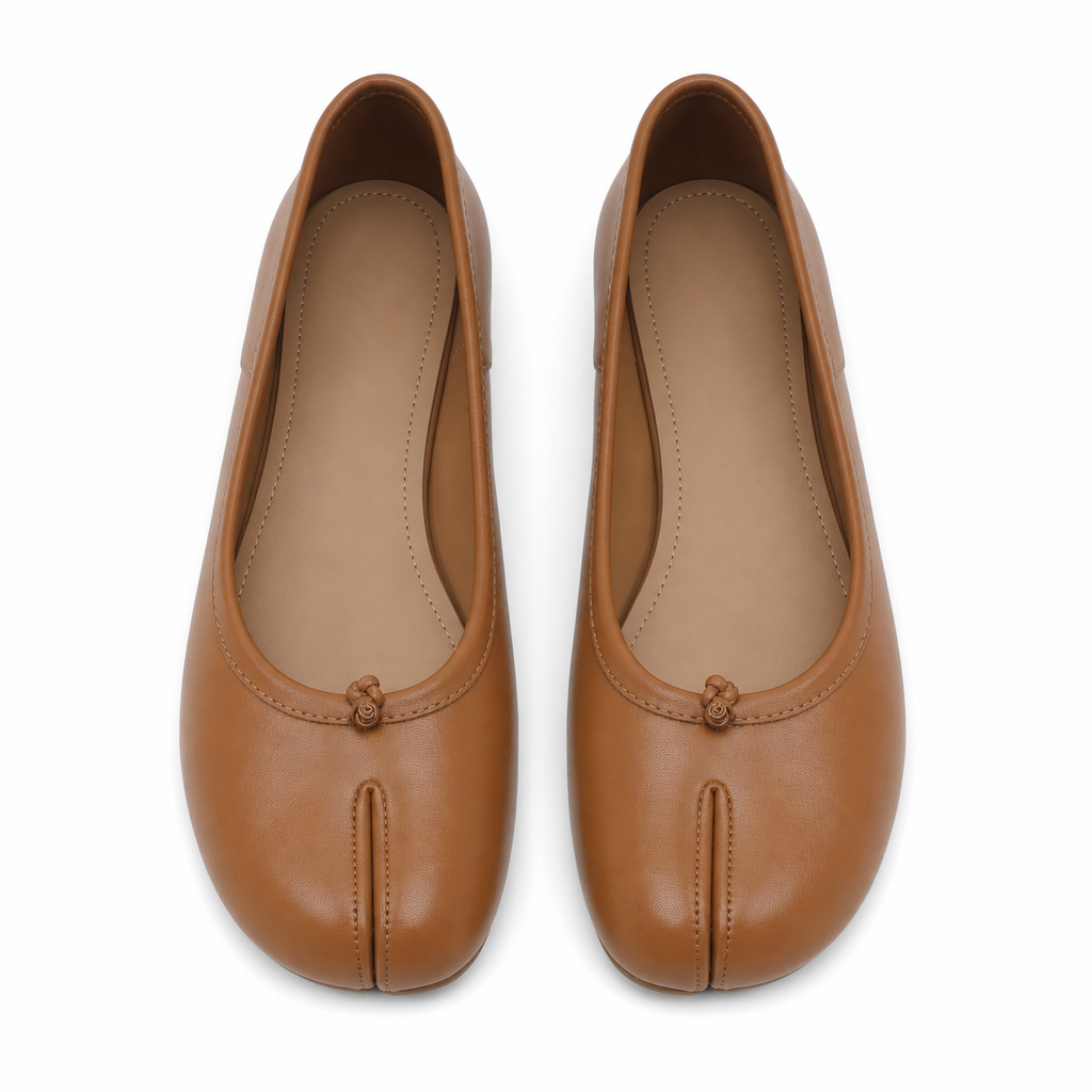 Butter Yellow Women's Round-Toe Faux Leather Slip-On Flat Mules top view