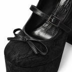 Deep Black Onda Microfiber Multi-Strap Sandals close-up detail