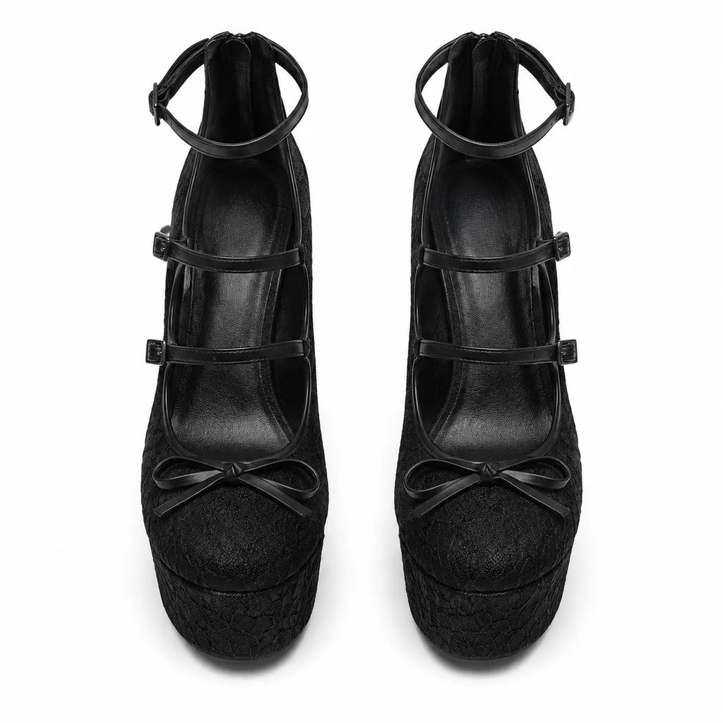 Deep Black Onda Microfiber Multi-Strap Sandals top view