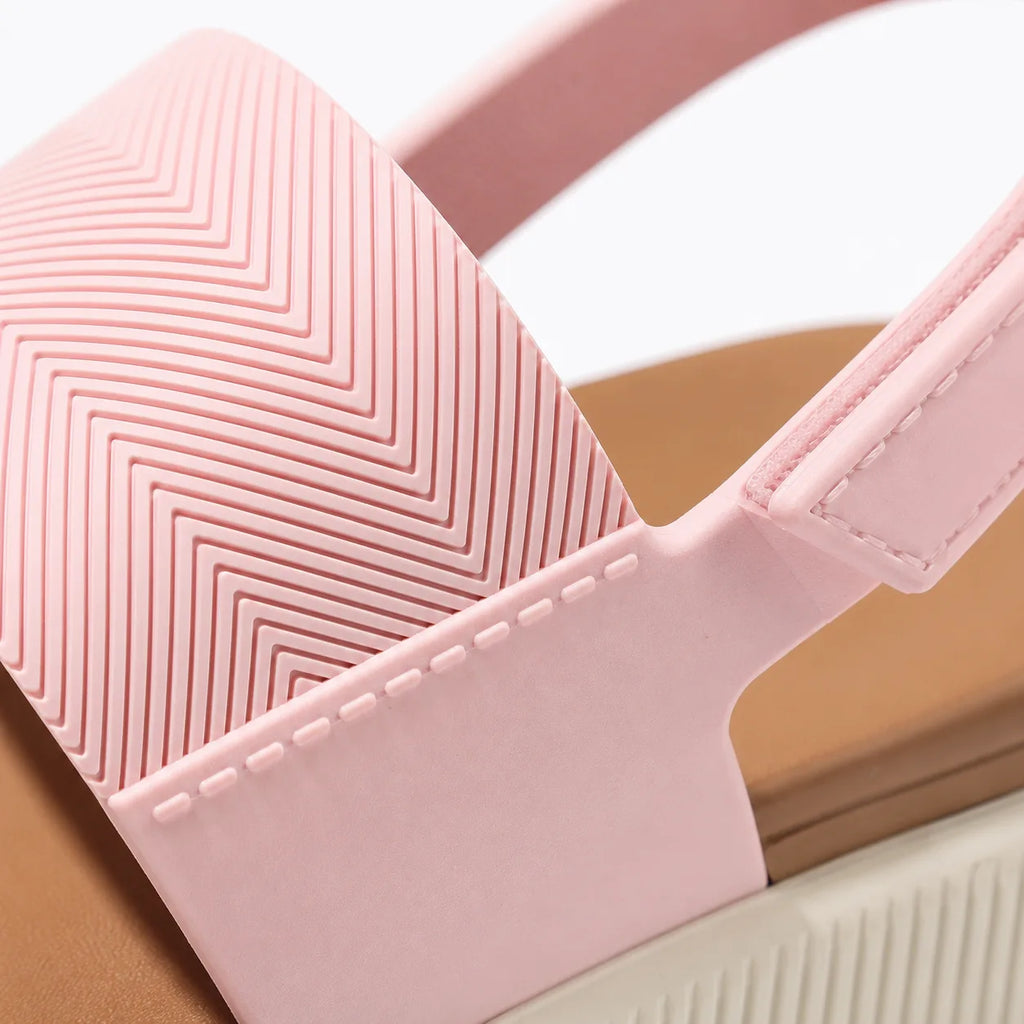 Mocha Pink Talia Sandals close-up detail