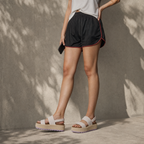 Soft Apricot Women's Open-Toe Synthetic Multi-Strap Hook-and-Loop Sandals lifestyle scene