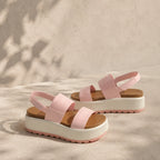 Mocha Pink Talia Sandals styled scene