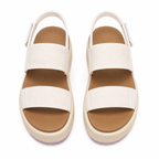 Soft Apricot Women's Open-Toe Synthetic Multi-Strap Hook-and-Loop Sandals top view