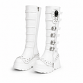 Cream Ivory Orvieto Leather Knee-High Boots