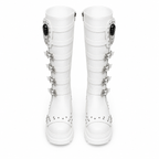 Cream Ivory Orvieto Leather Knee-High Boots top view