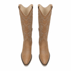 Rich Brown Pavia Leather Knee-High Boots top view