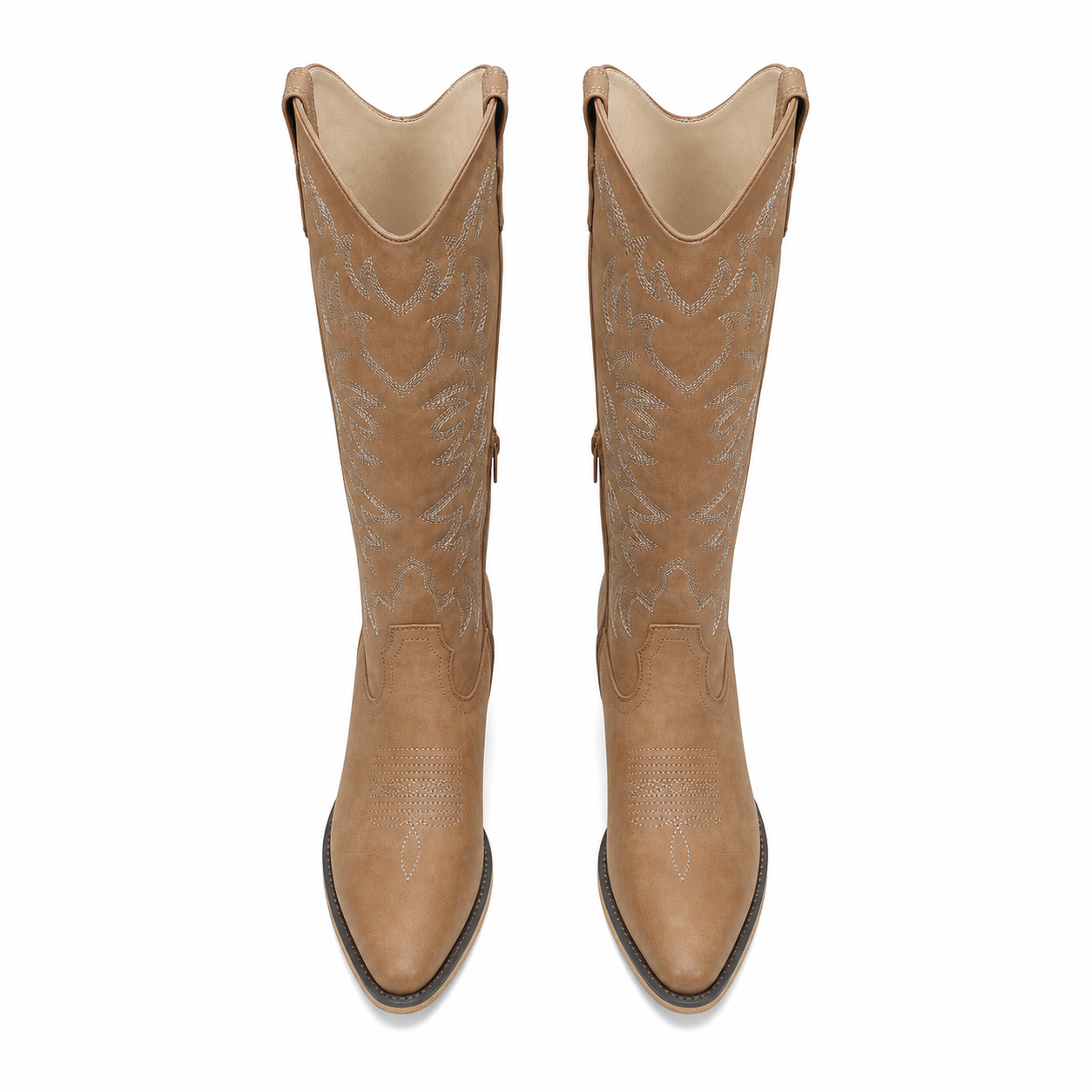 Rich Brown Pavia Leather Knee-High Boots top view
