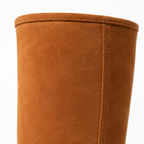 Butter Yellow Ronda Leather Platform Boots close-up detail