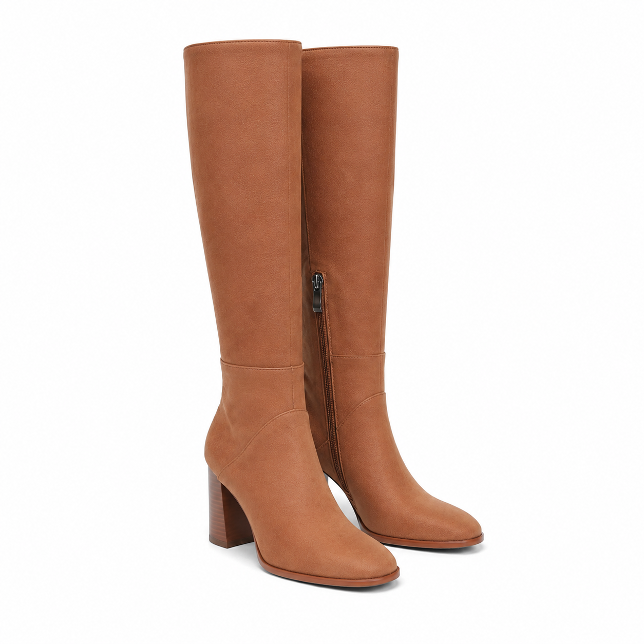 Rich Brown Girona Suede Block-Heel Boots
