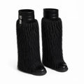 Deep Black Matera Leather Knee-High Boots