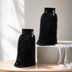 Deep Black Matera Leather Knee-High Boots styled scene