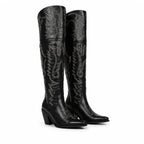 Deep Black Bolzano Sheepskin Boots