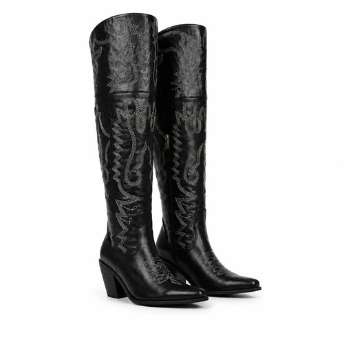 Deep Black Bolzano Sheepskin Boots
