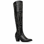 Deep Black Bolzano Sheepskin Boots side view