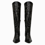 Deep Black Bolzano Sheepskin Boots top view