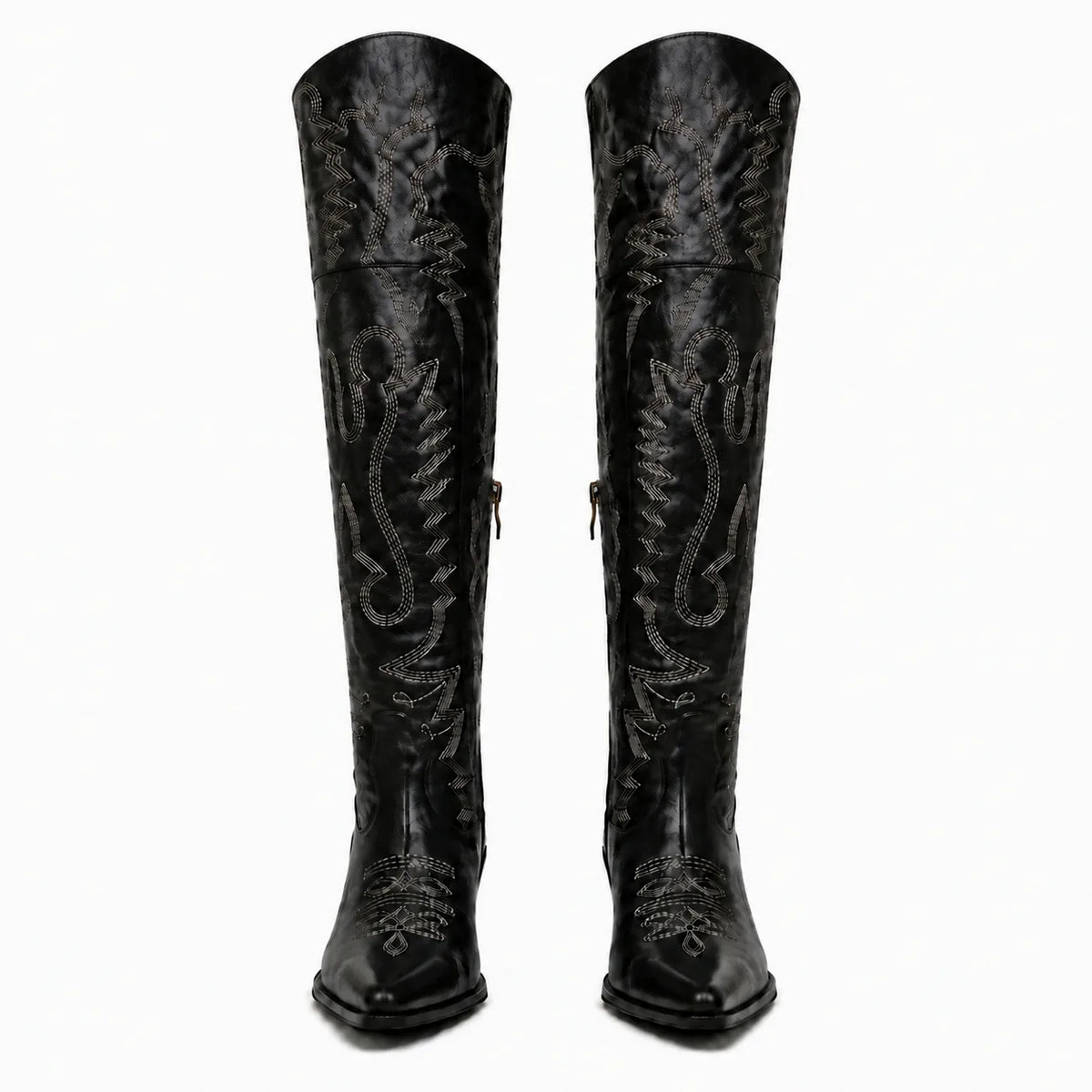 Deep Black Bolzano Sheepskin Boots top view