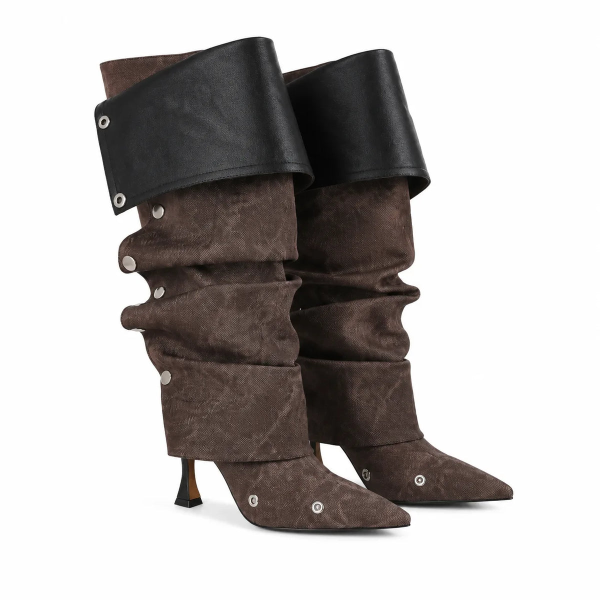 Rich Brown Moneglia Thin-Heel Boots