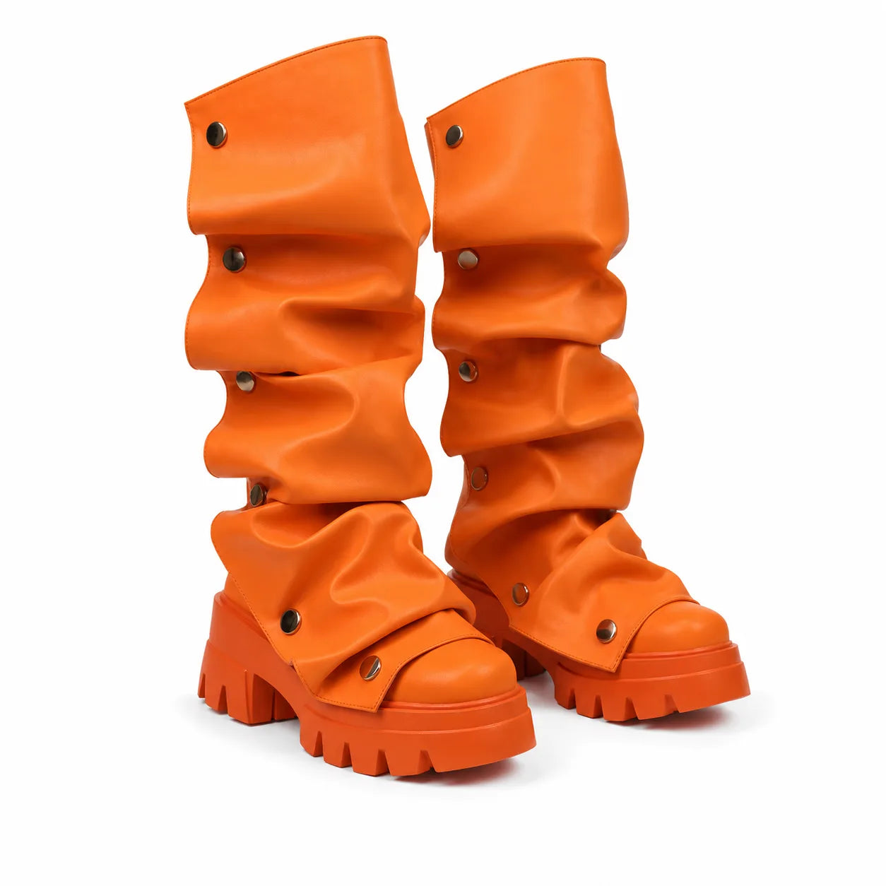 Soft Coral Comino Block-Heel Boots