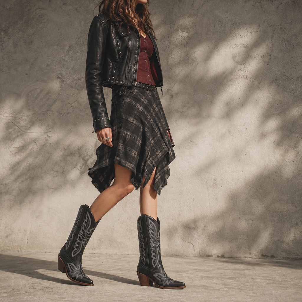 Deep Black Nerano Boots lifestyle scene