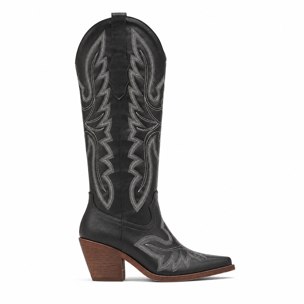 Deep Black Nerano Boots side view