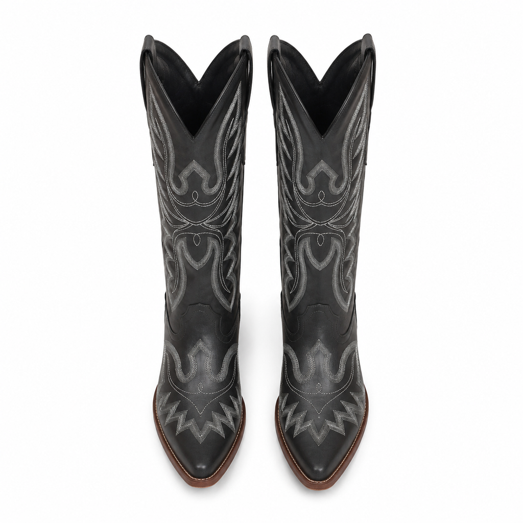 Deep Black Nerano Boots top view