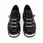 Deep Black Chianti Leather Platform Boots top view