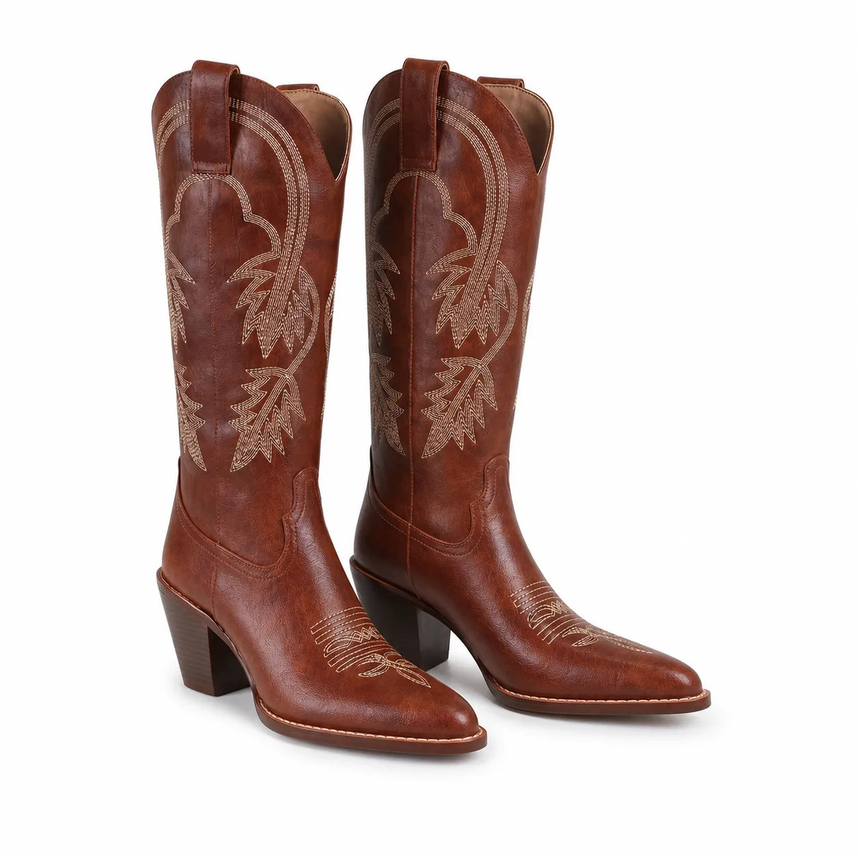 Rich Brown Kavala Leather Knee-High Boots