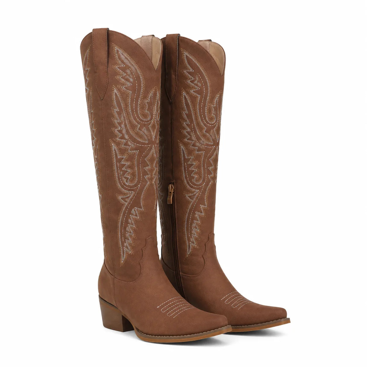 Rich Brown Caorle Sheepskin Knee-High Boots