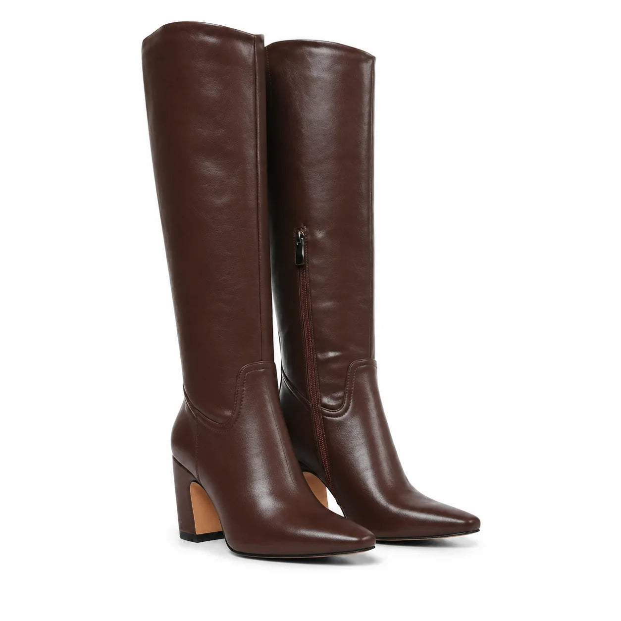 Rich Brown Simona Leather Knee-High Boots