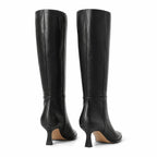 Deep Black Renata Thin-Heel Boots heel detail