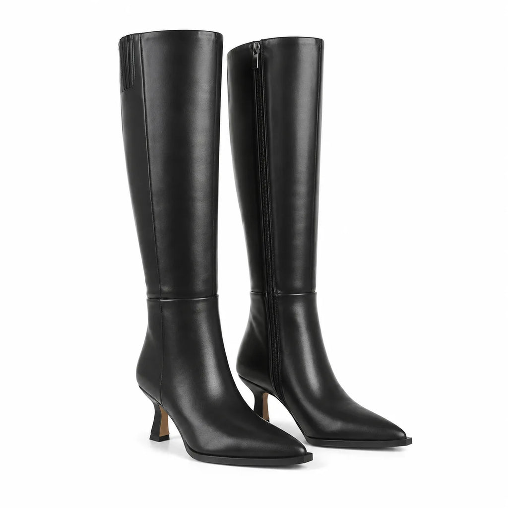 Deep Black Renata Thin-Heel Boots