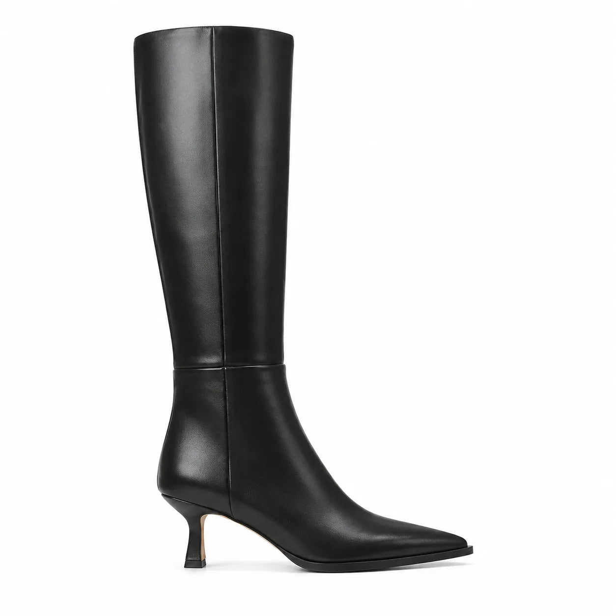 Deep Black Renata Thin-Heel Boots side view