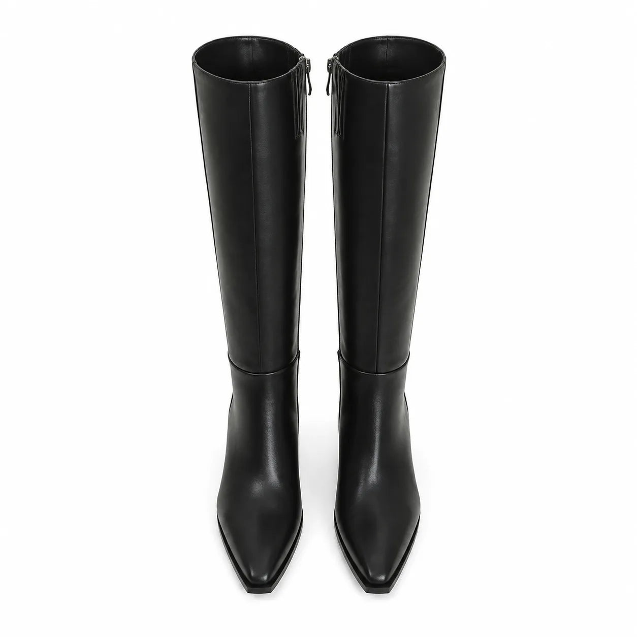 Deep Black Renata Thin-Heel Boots top view
