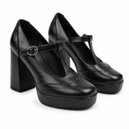 Deep Black Clelia Microfiber Wedge Sandals