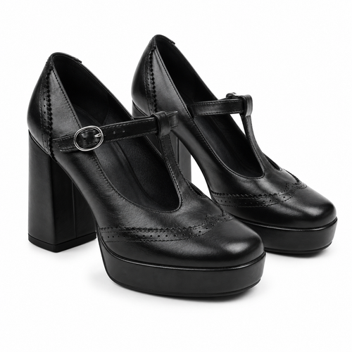 Deep Black Clelia Microfiber Wedge Sandals