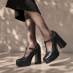 Deep Black Clelia Microfiber Wedge Sandals on-foot view