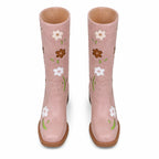 Dusty Rose Cadaques Leather Knee-High Boots top view