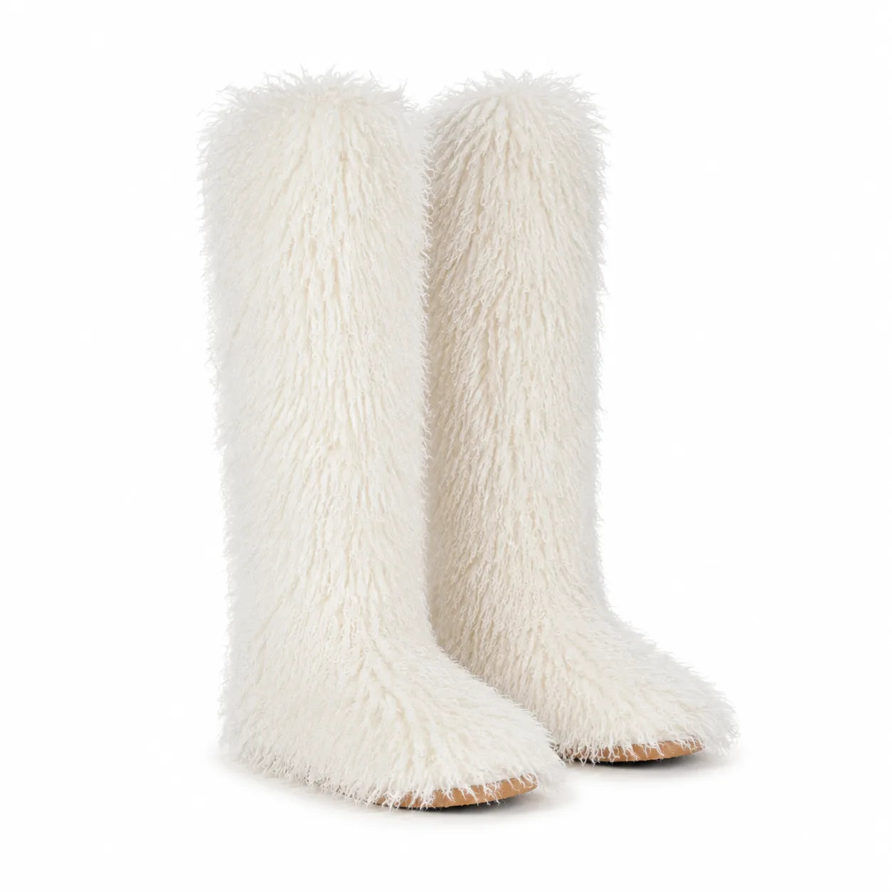 Cream Ivory Gemma Knee-High Boots