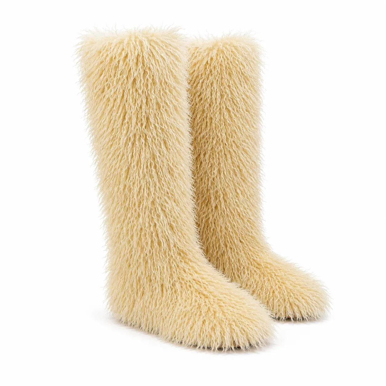 Butter Yellow Gemma Knee-High Boots