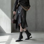 Deep Black Noemi Sheepskin Mid-Calf Boots lifestyle scene